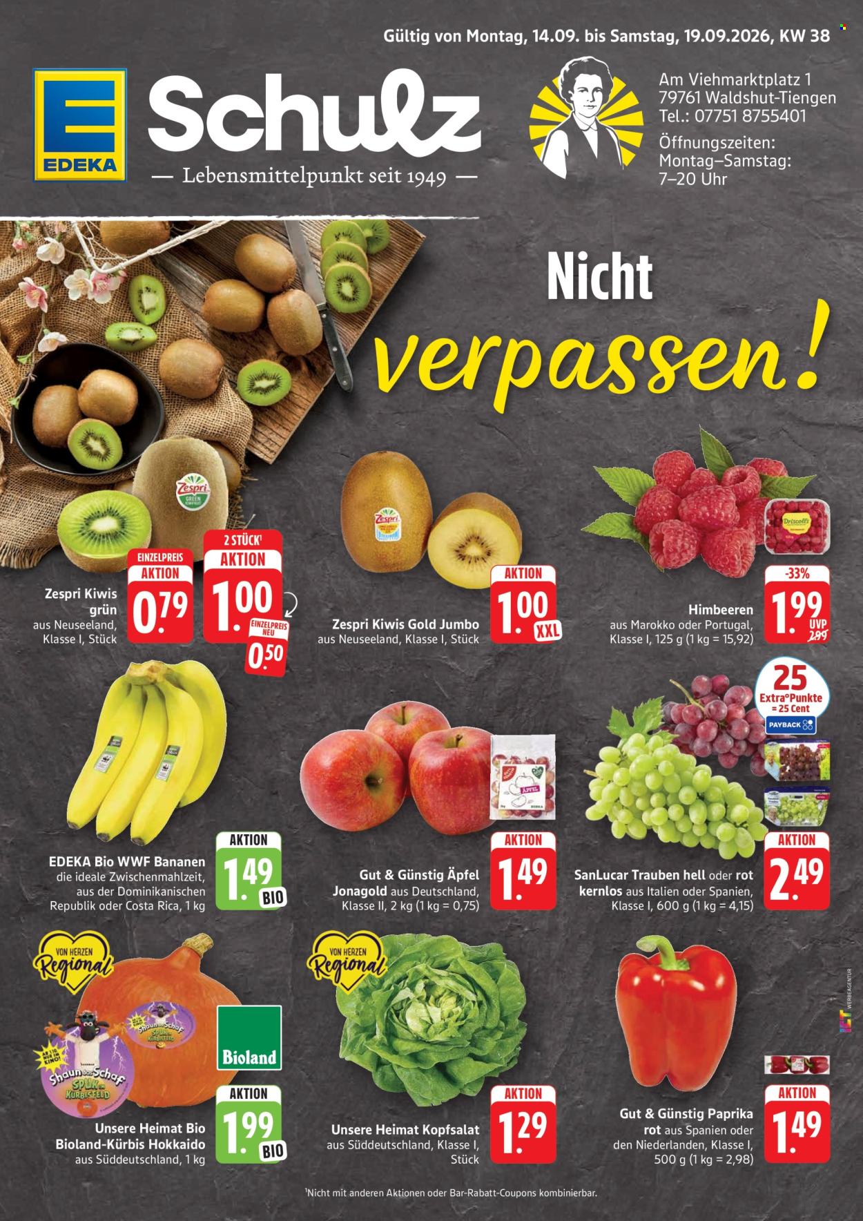 Edeka Prospekte  - 14.09.2026 - 19.09.2026. Seite 1