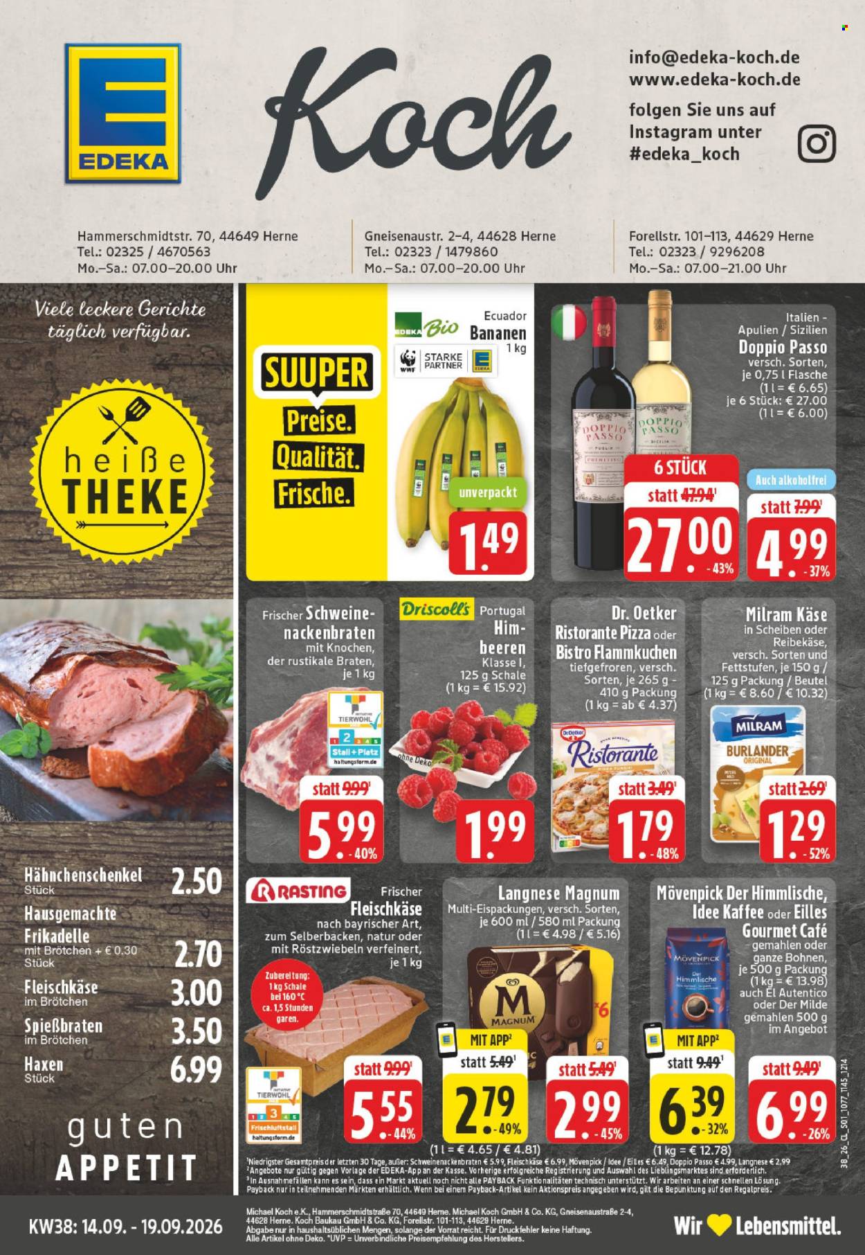 Edeka Prospekte  - 14.09.2026 - 19.09.2026. Seite 1