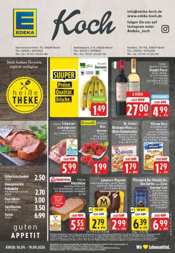 Prospekte Edeka - 14.09.2026 - 19.09.2026.