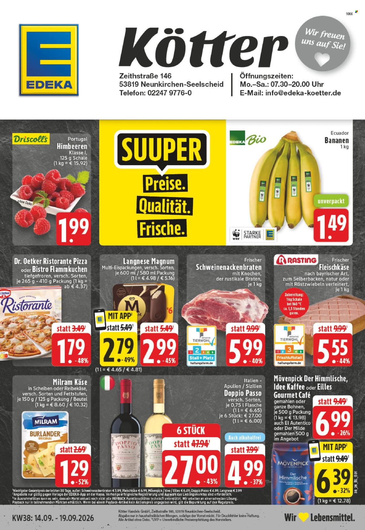 Edeka Prospekte  - 14.09.2026 - 19.09.2026. Seite 1