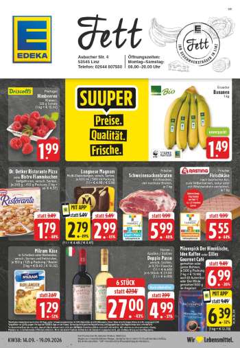 Prospekte Edeka - 14.09.2026 - 19.09.2026.