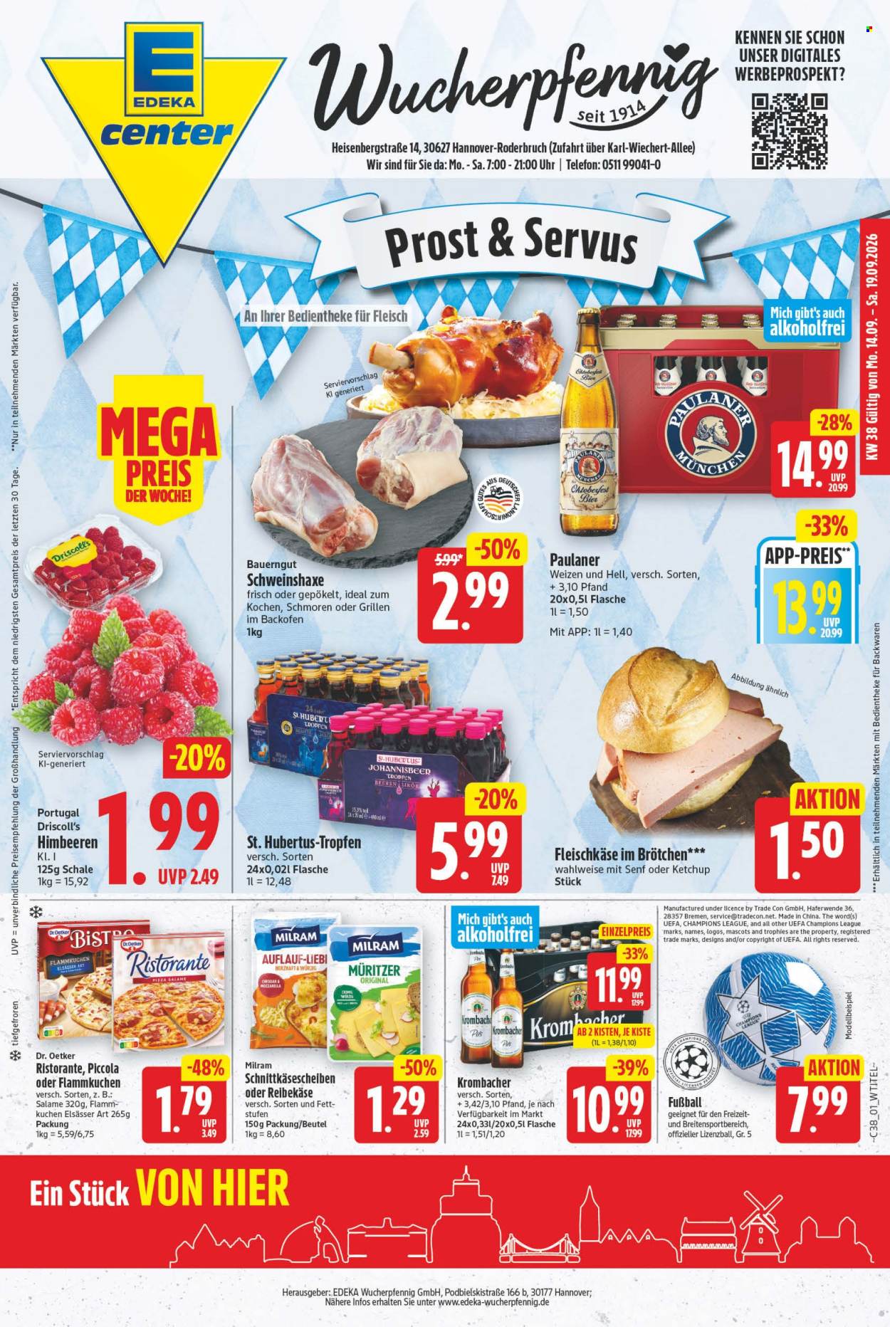 E center Prospekte  - 14.09.2026 - 19.09.2026. Seite 1