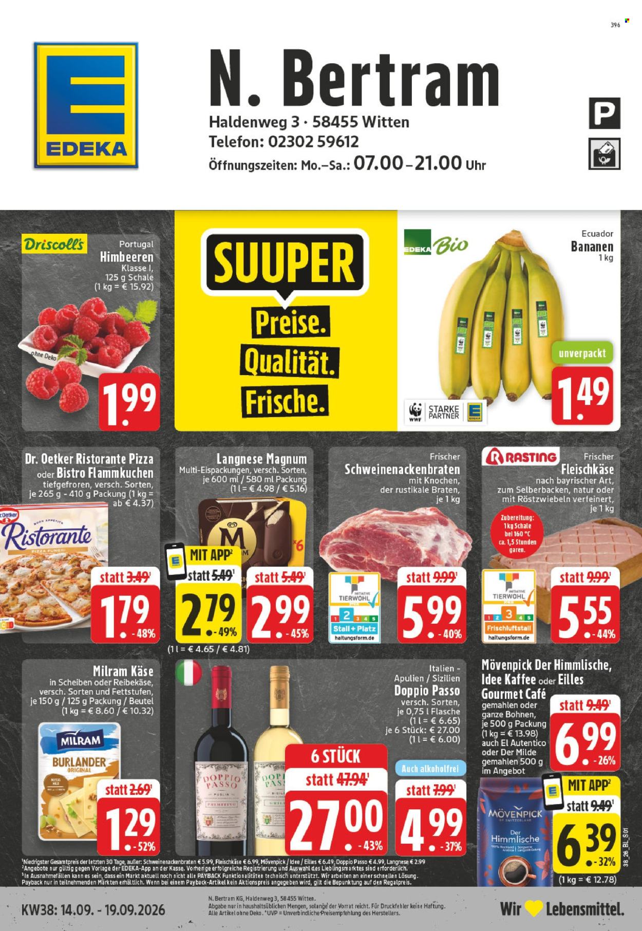Edeka Prospekte  - 14.09.2026 - 19.09.2026. Seite 1