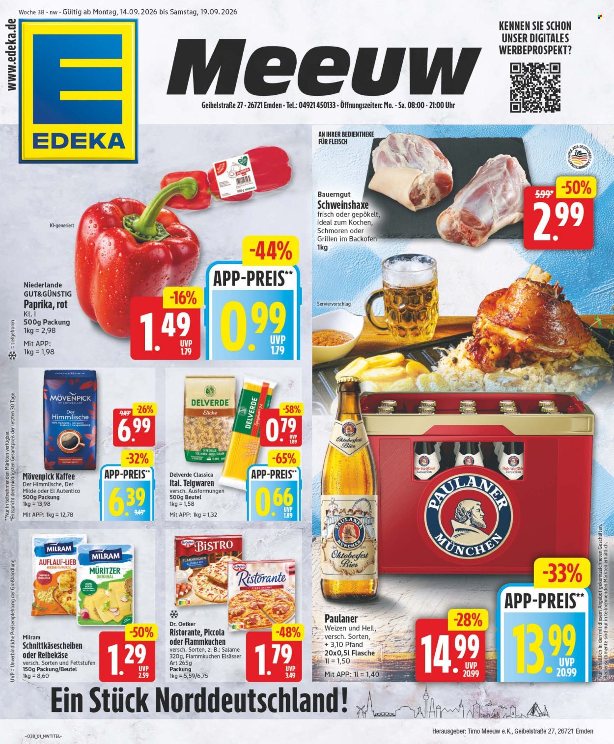 Edeka Prospekte  - 14.09.2026 - 19.09.2026. Seite 1