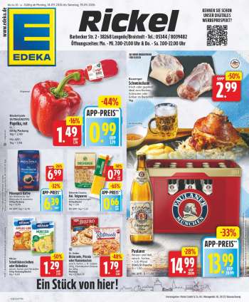 Prospekte Edeka - 14.09.2026 - 19.09.2026.