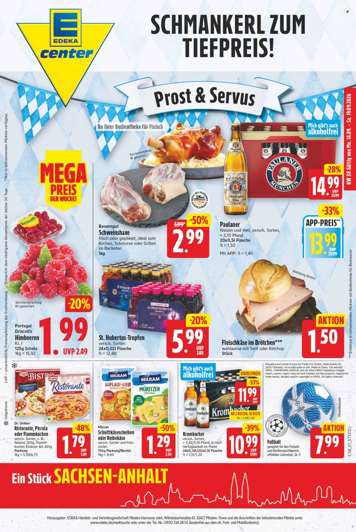 E center Prospekte  - 14.09.2026 - 19.09.2026. Seite 1