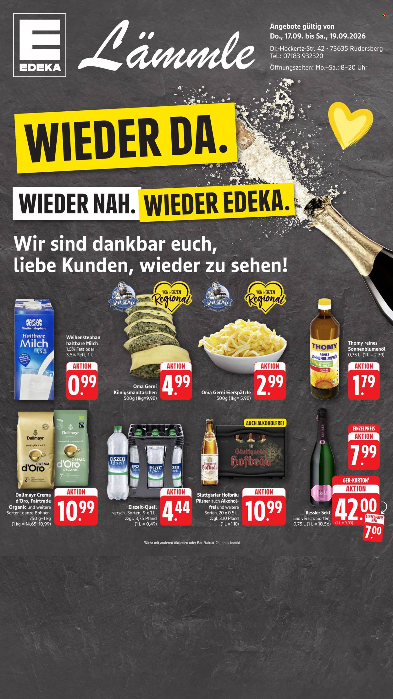 Edeka Prospekte  - 14.09.2026 - 19.09.2026. Seite 1