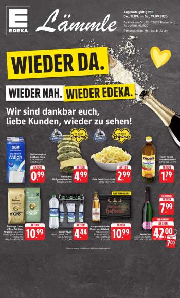 Prospekte Edeka - 14.09.2026 - 19.09.2026.
