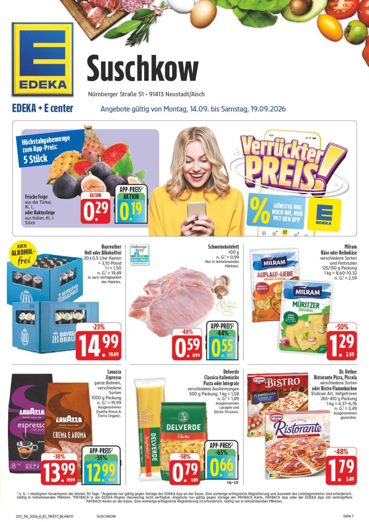 E center Prospekte  - 14.09.2026 - 19.09.2026. Seite 1