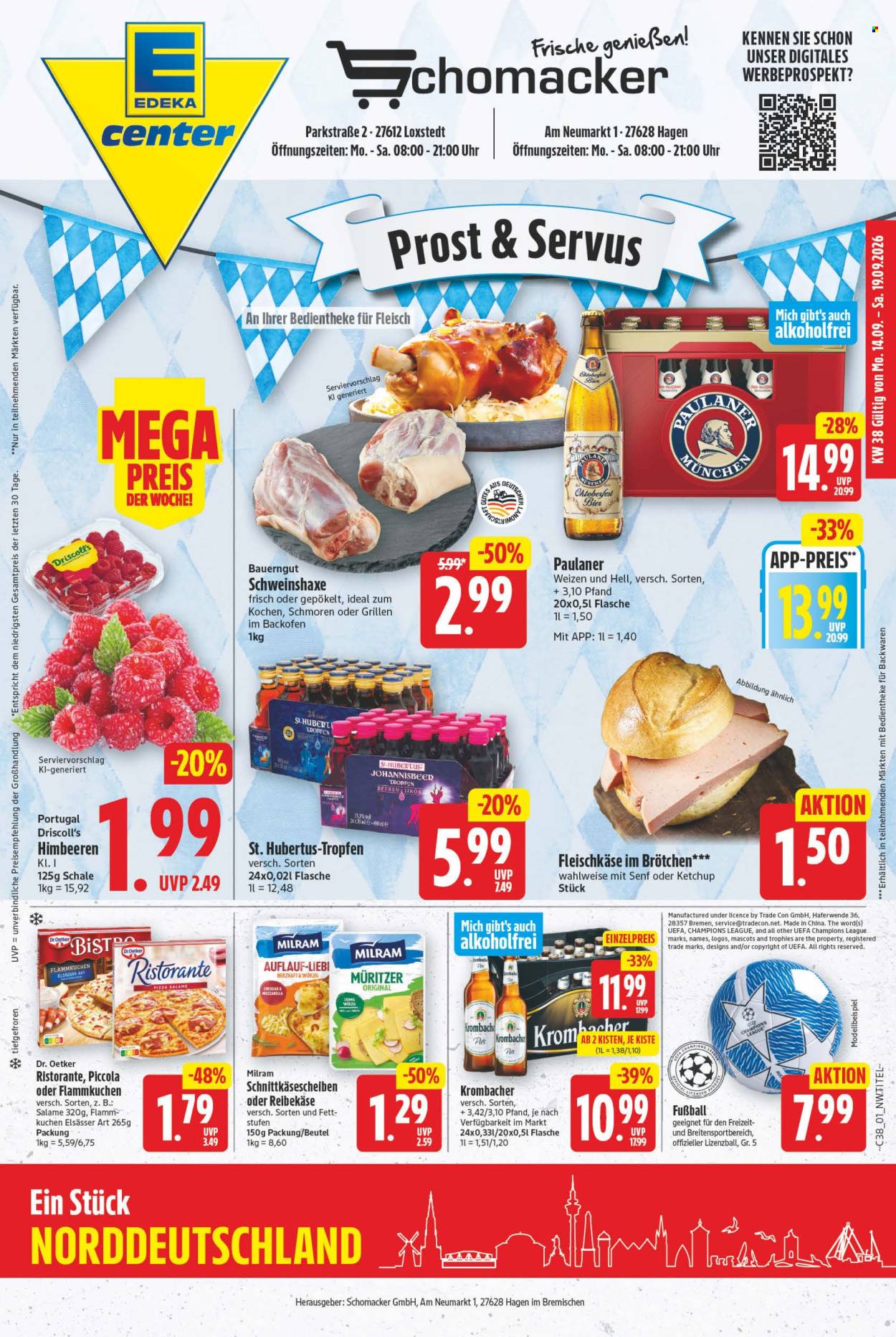 E center Prospekte  - 14.09.2026 - 19.09.2026. Seite 1