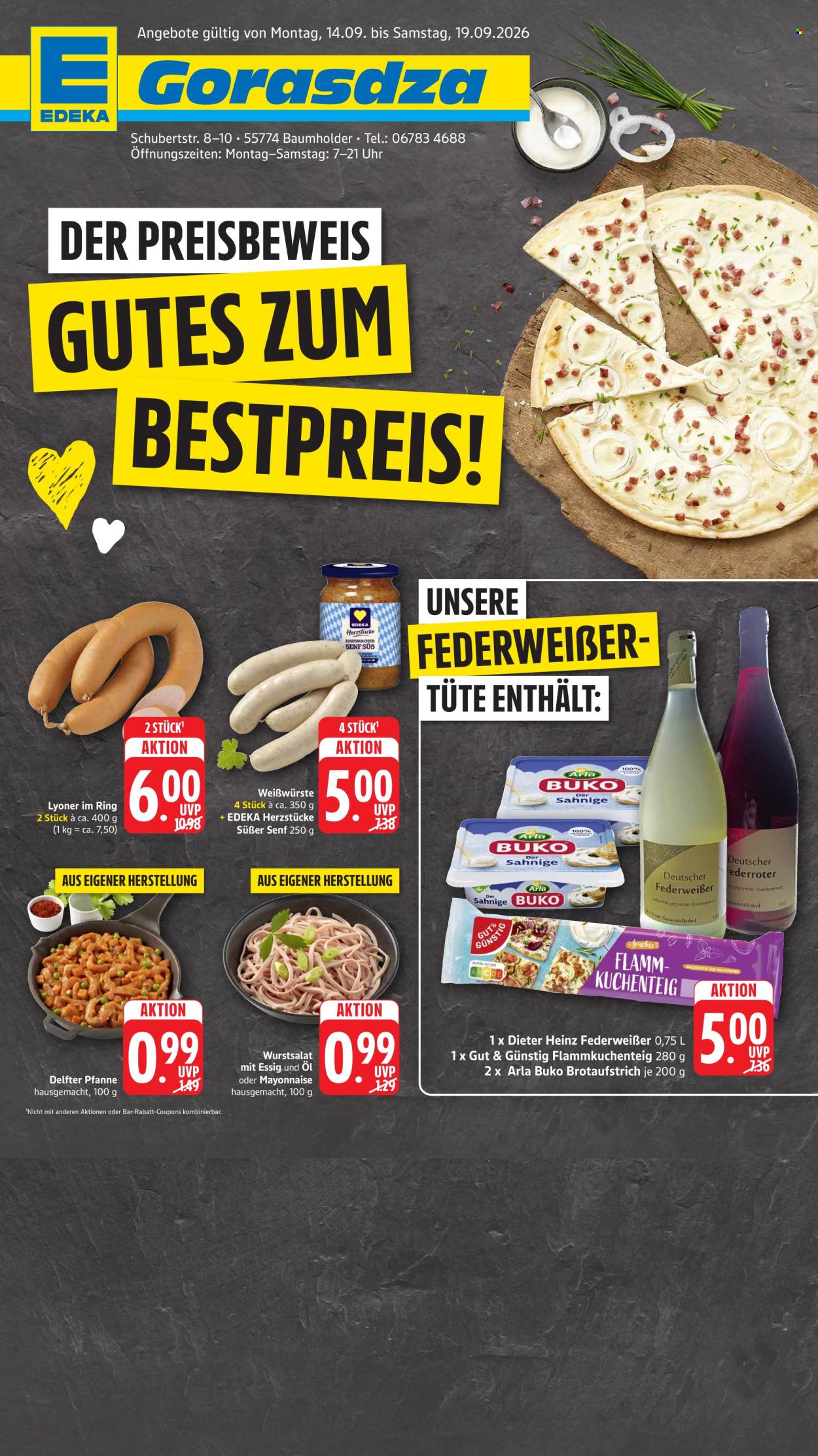 Edeka Prospekte  - 14.09.2026 - 19.09.2026. Seite 1