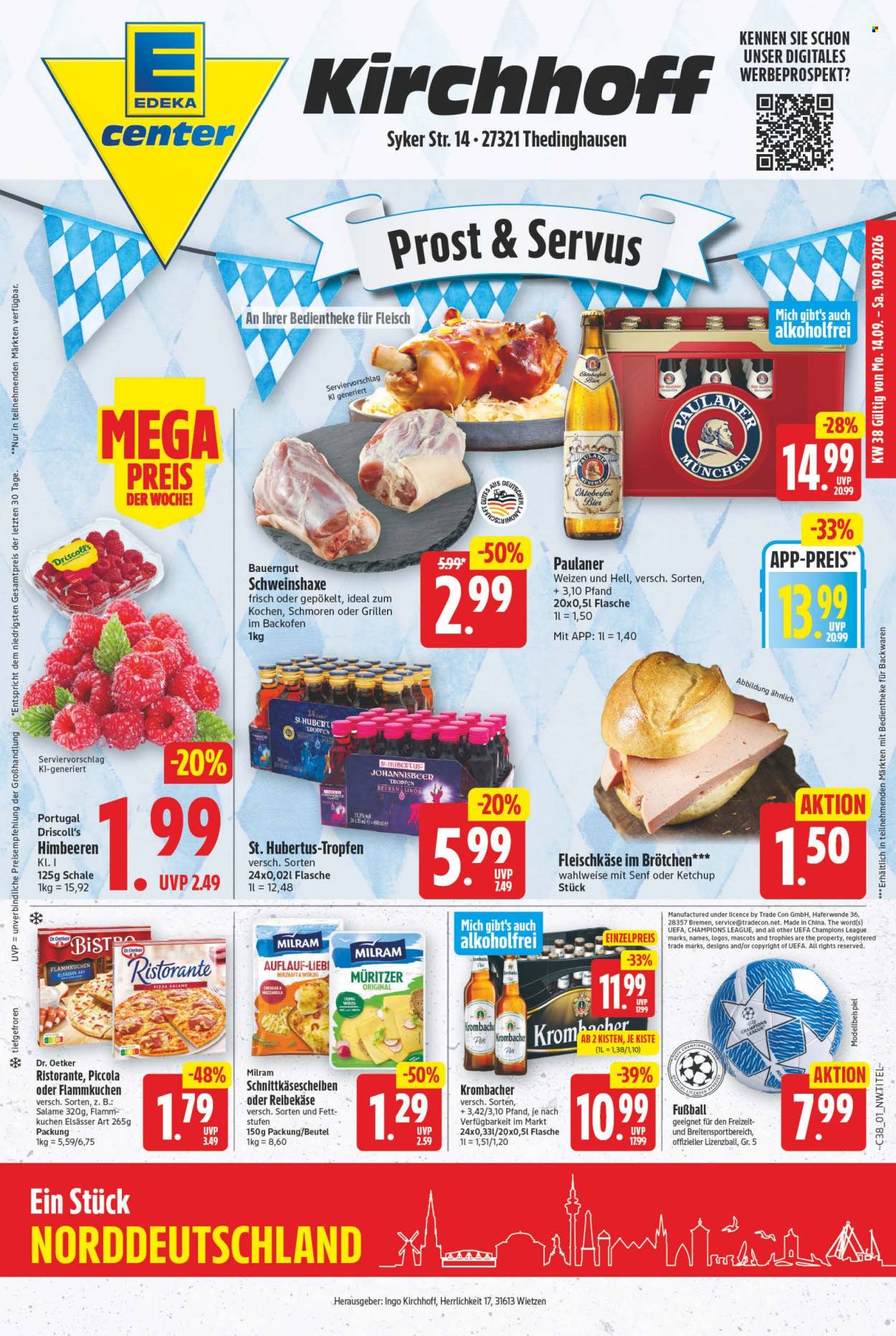 E center Prospekte  - 14.09.2026 - 19.09.2026. Seite 1