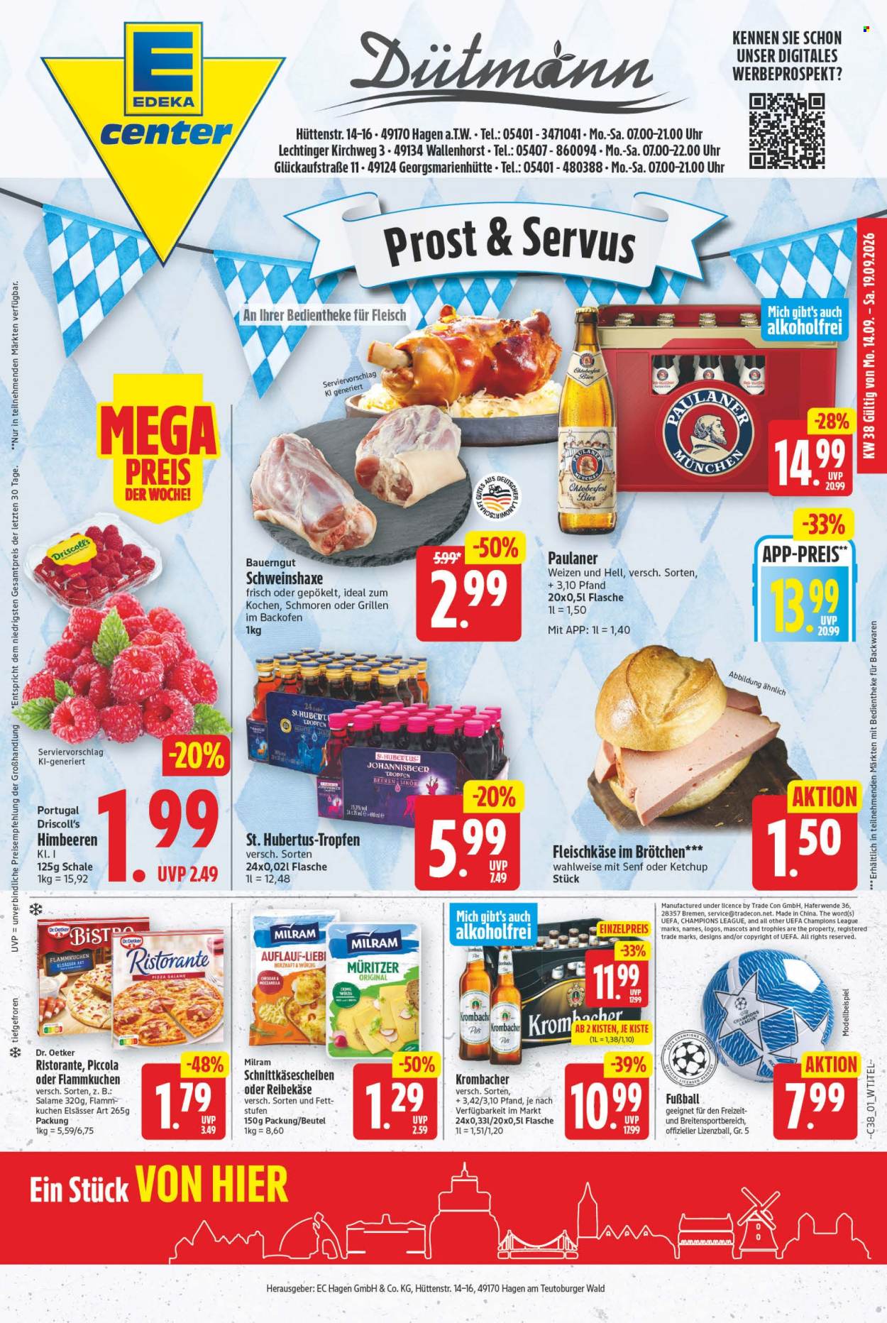 E center Prospekte  - 14.09.2026 - 19.09.2026. Seite 1