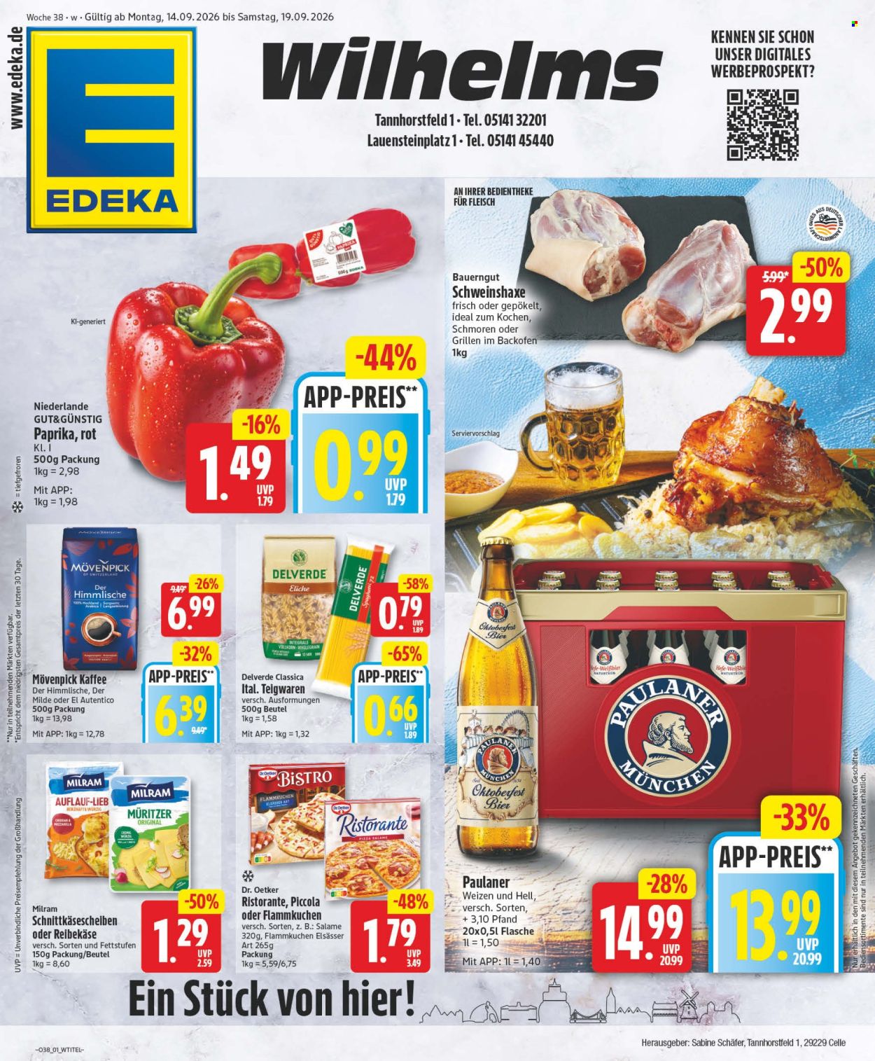 Edeka Prospekte  - 14.09.2026 - 19.09.2026. Seite 1