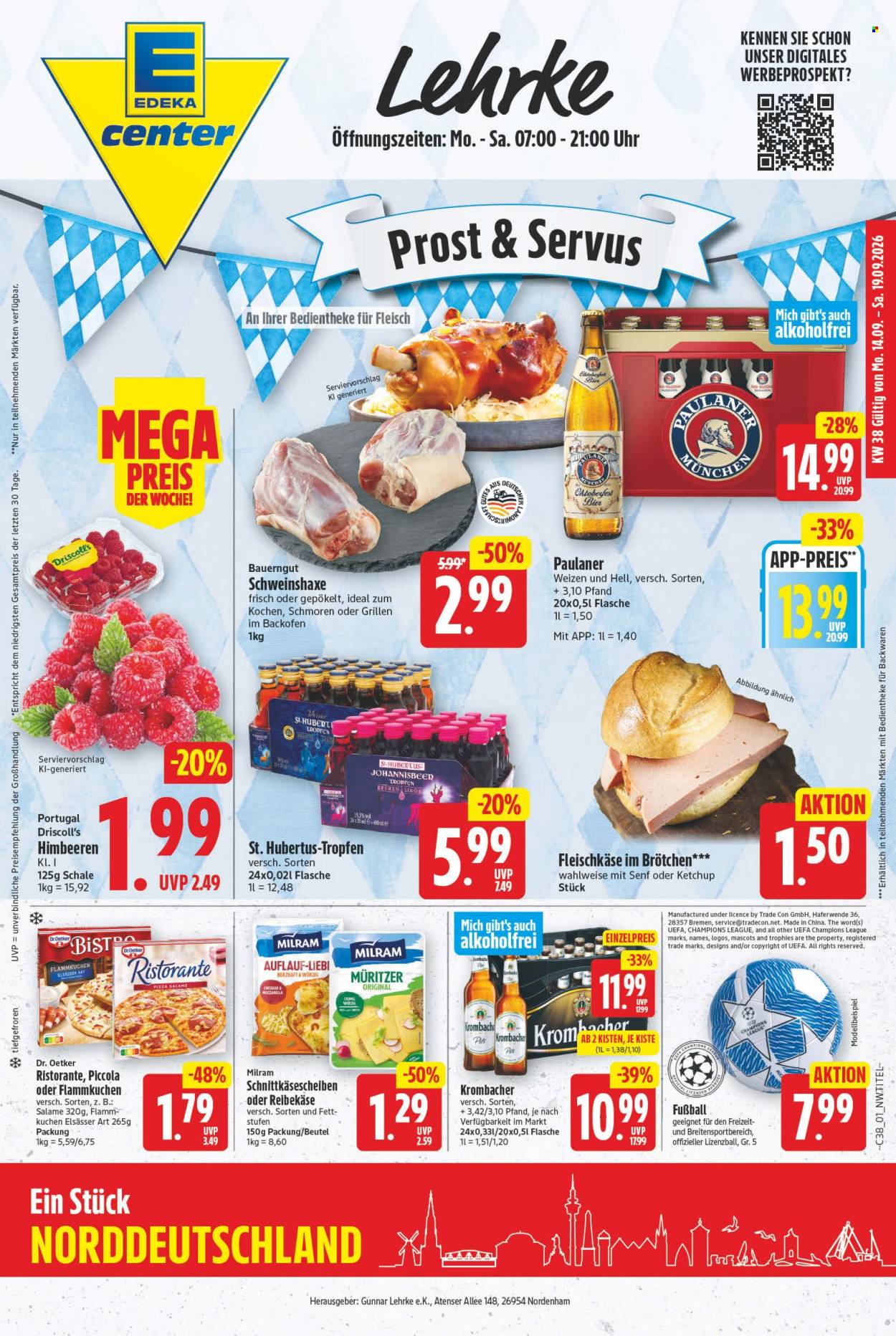 E center Prospekte  - 14.09.2026 - 19.09.2026. Seite 1
