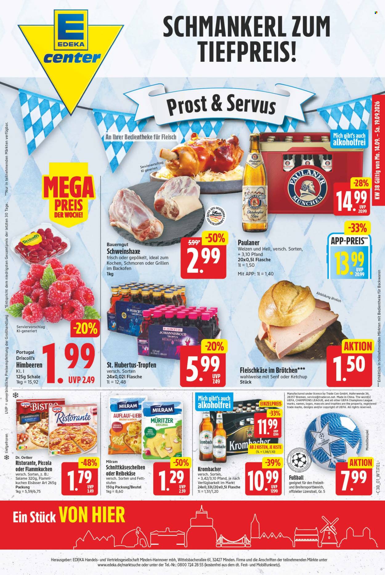 E center Prospekte  - 14.09.2026 - 19.09.2026. Seite 1