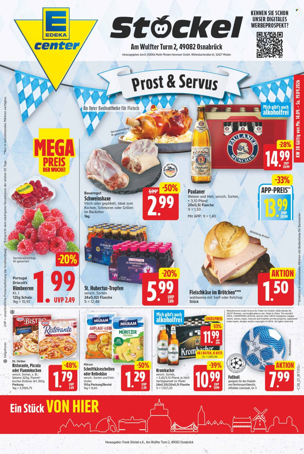 E center Prospekte  - 14.09.2026 - 19.09.2026. Seite 1