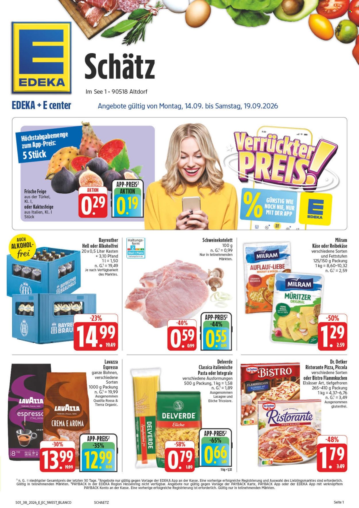 Edeka Prospekte  - 14.09.2026 - 19.09.2026. Seite 1
