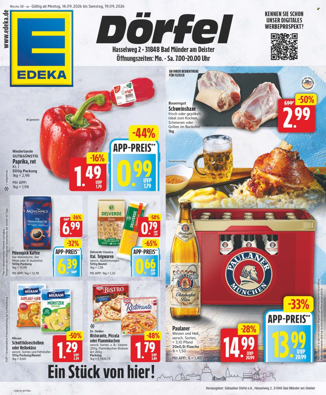 Edeka Prospekte  - 14.09.2026 - 19.09.2026. Seite 1