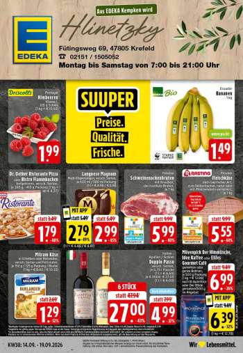 Prospekte Edeka - 14.09.2026 - 19.09.2026.