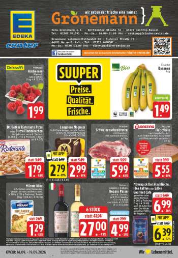 Prospekte Edeka - 14.09.2026 - 19.09.2026.