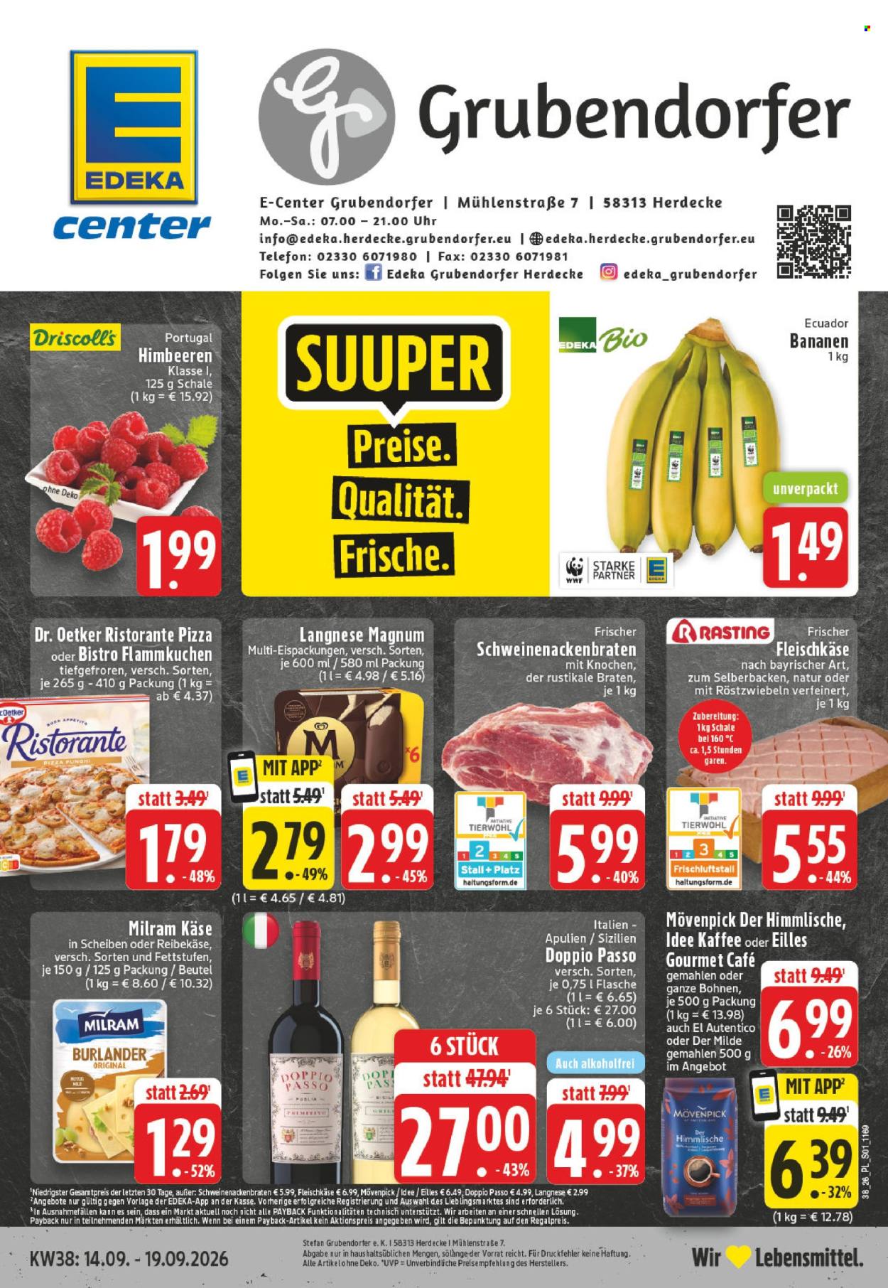 Edeka Prospekte  - 14.09.2026 - 19.09.2026. Seite 1