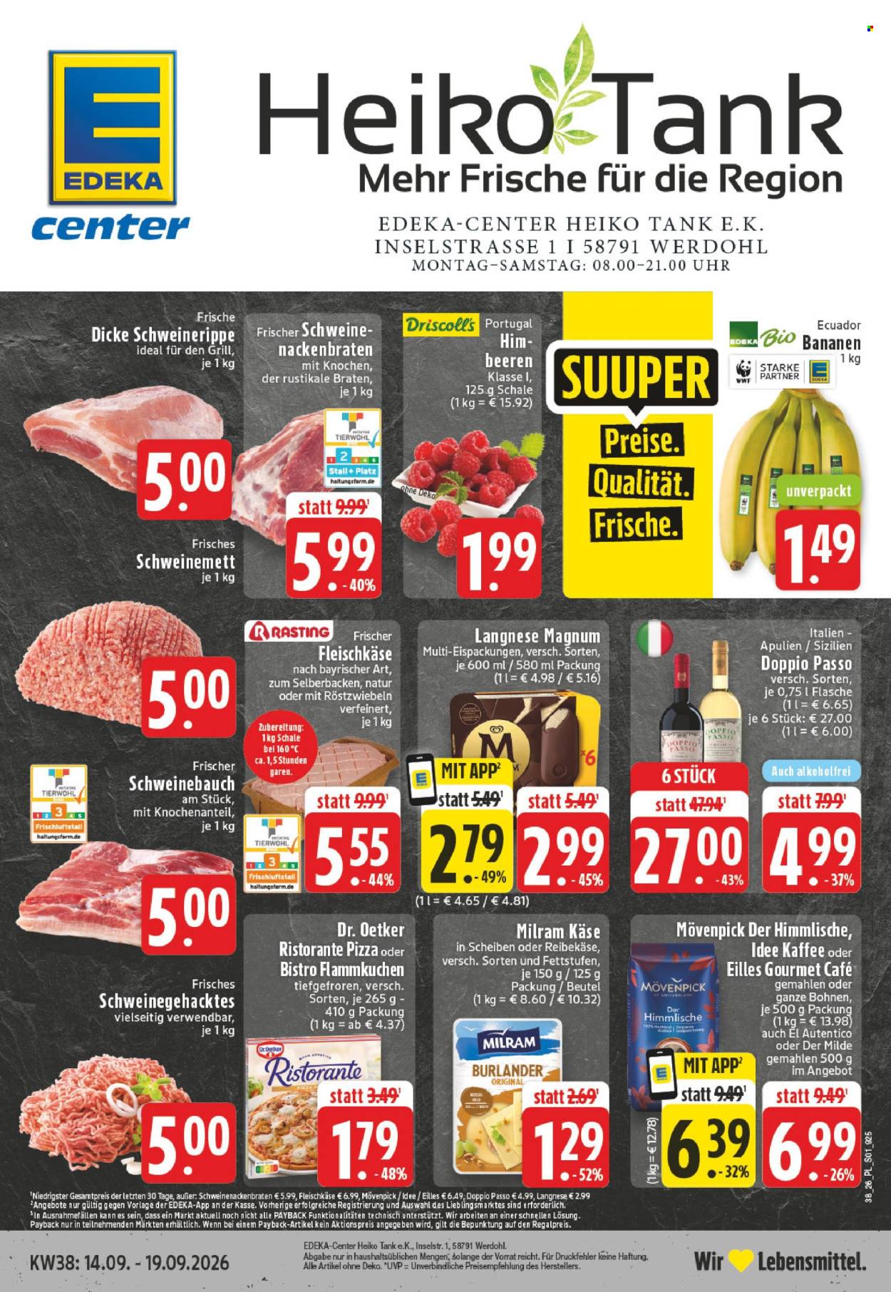 E center Prospekte  - 14.09.2026 - 19.09.2026. Seite 1