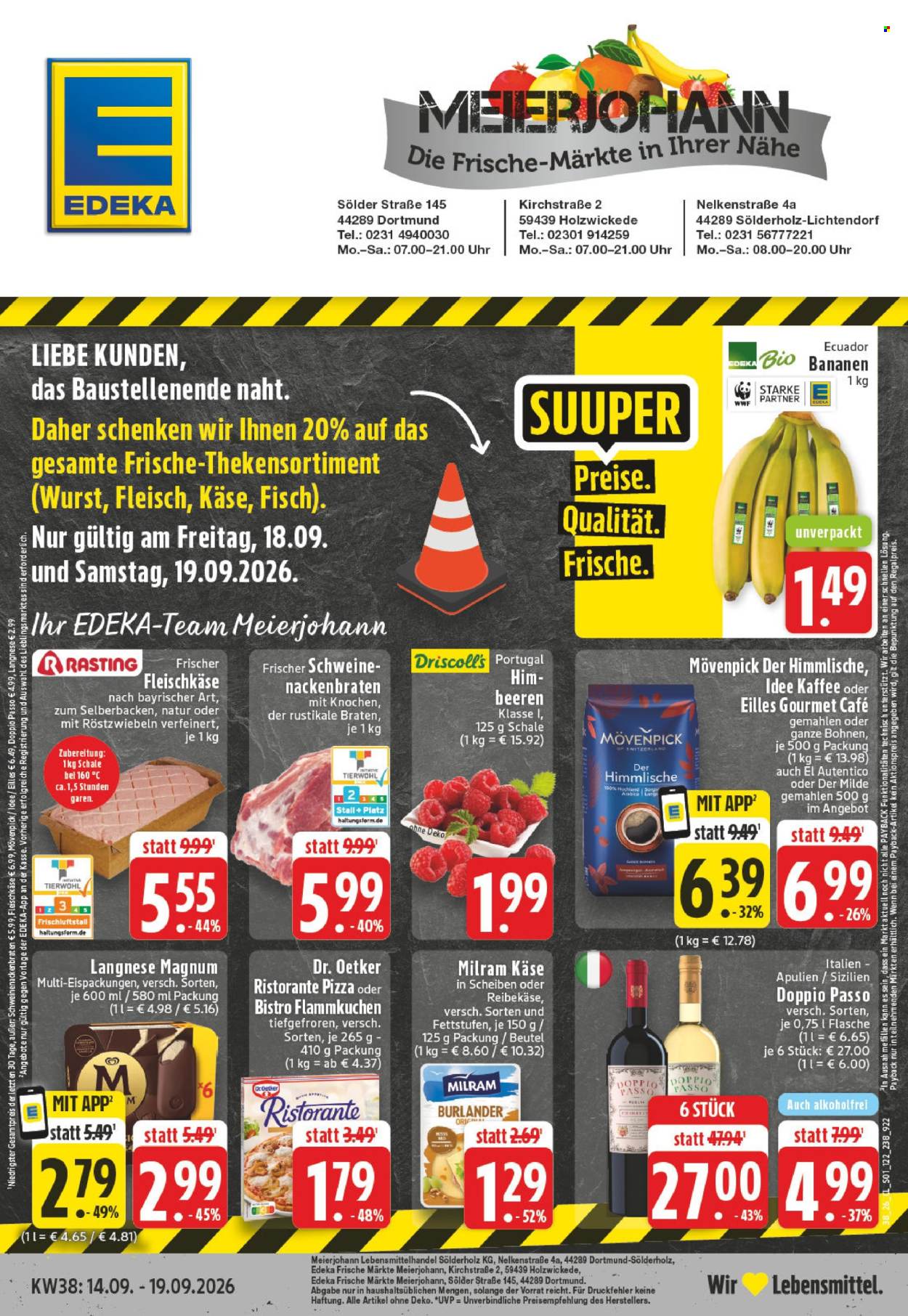 Edeka Prospekte  - 14.09.2026 - 19.09.2026. Seite 1