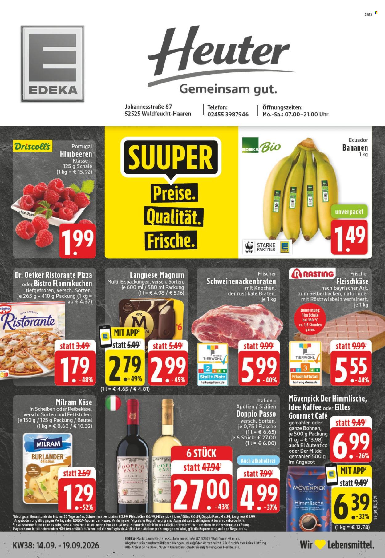 Edeka Prospekte  - 14.09.2026 - 19.09.2026. Seite 1