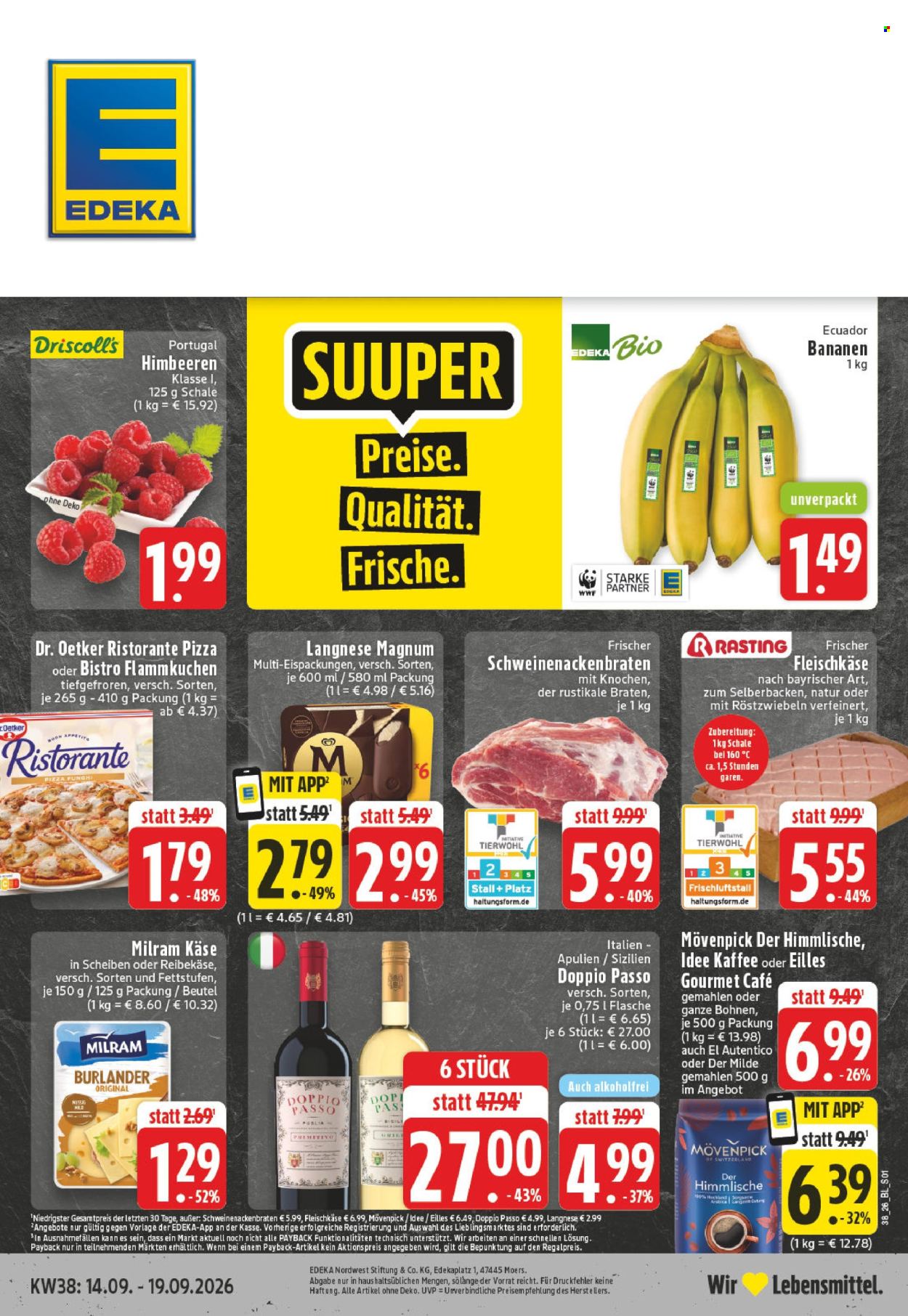 Edeka Prospekte  - 14.09.2026 - 19.09.2026. Seite 1