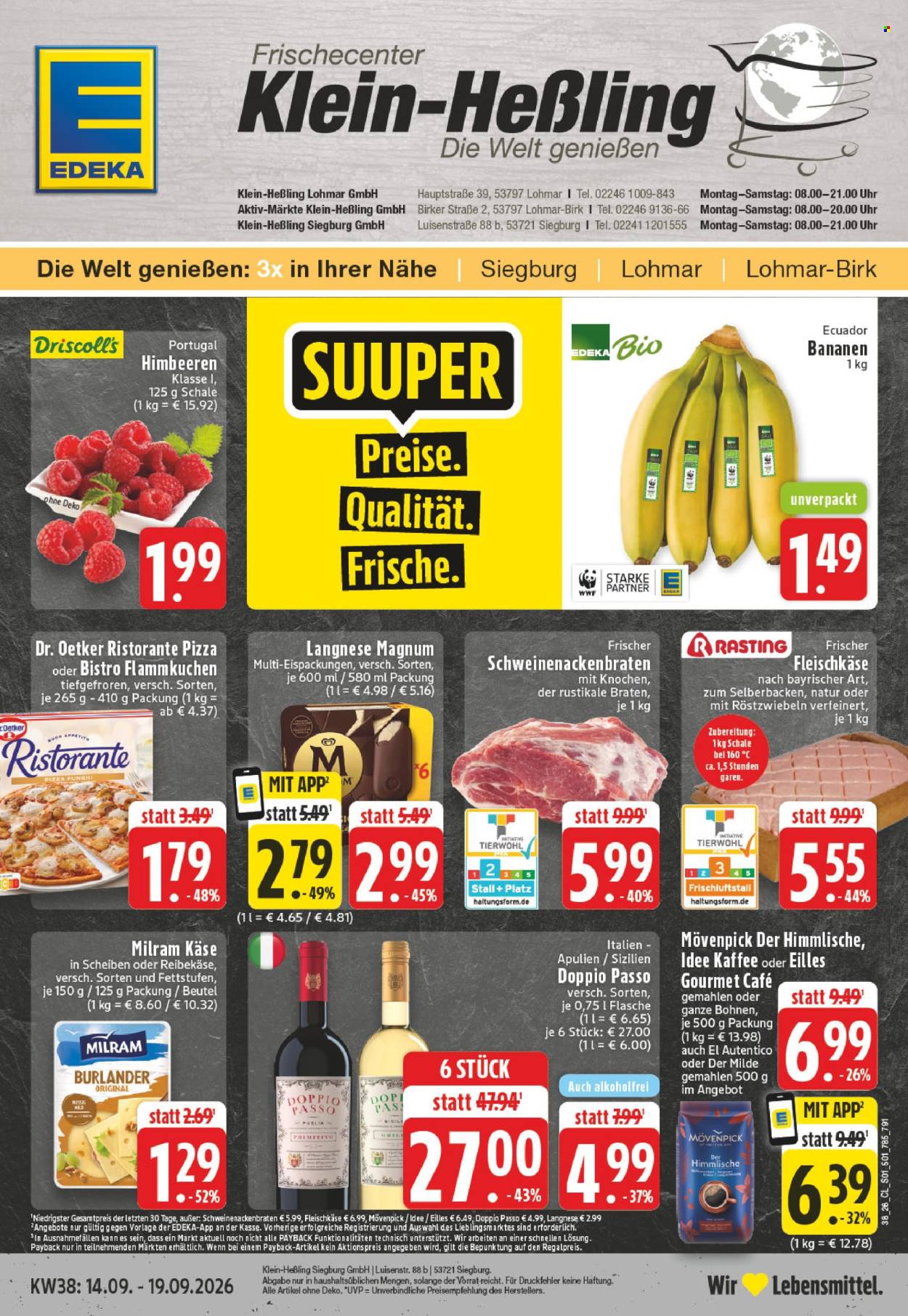 Edeka Prospekte  - 14.09.2026 - 19.09.2026. Seite 1