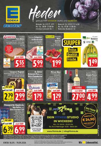 Prospekte Edeka - 14.09.2026 - 19.09.2026.