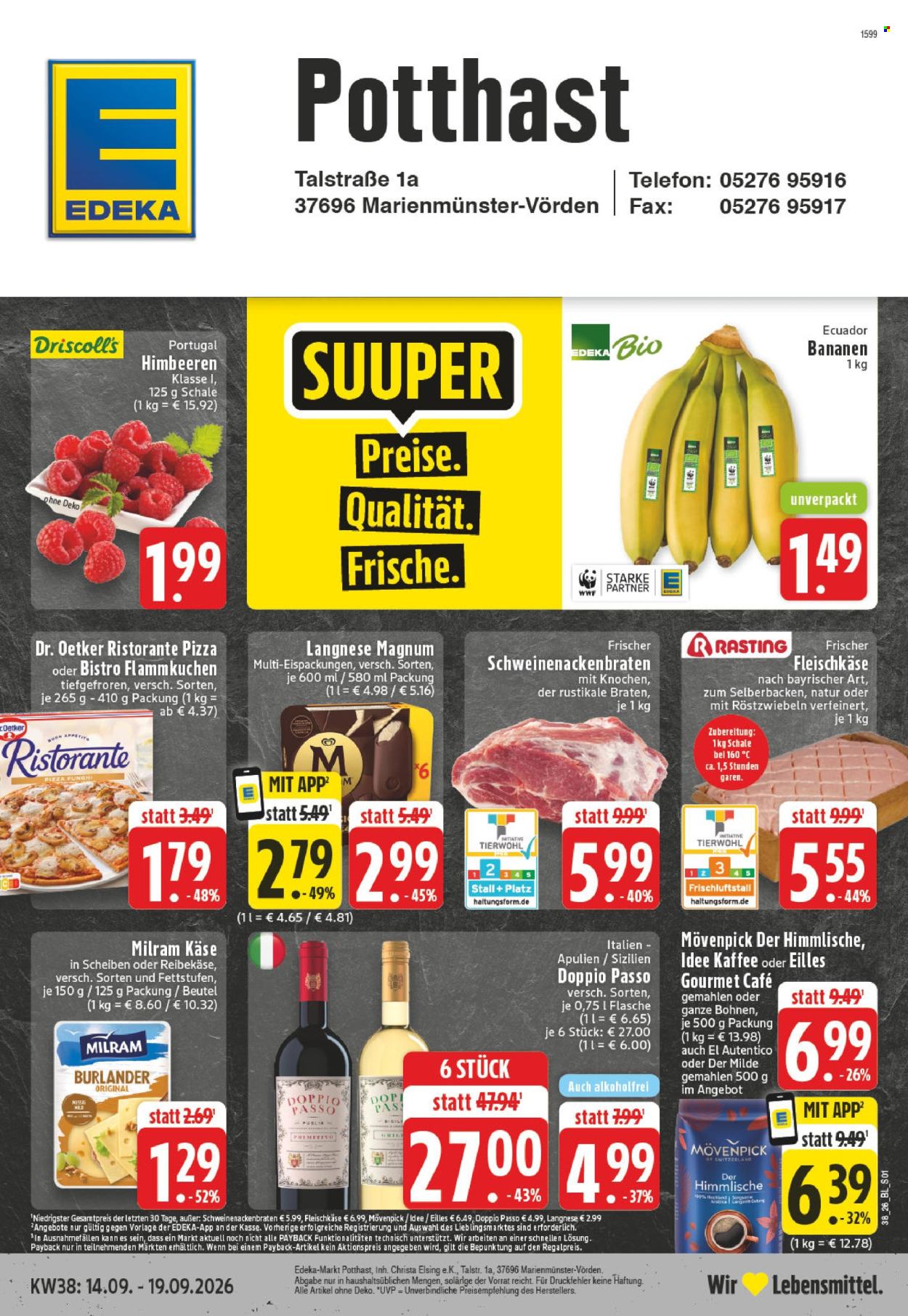Edeka Prospekte  - 14.09.2026 - 19.09.2026. Seite 1