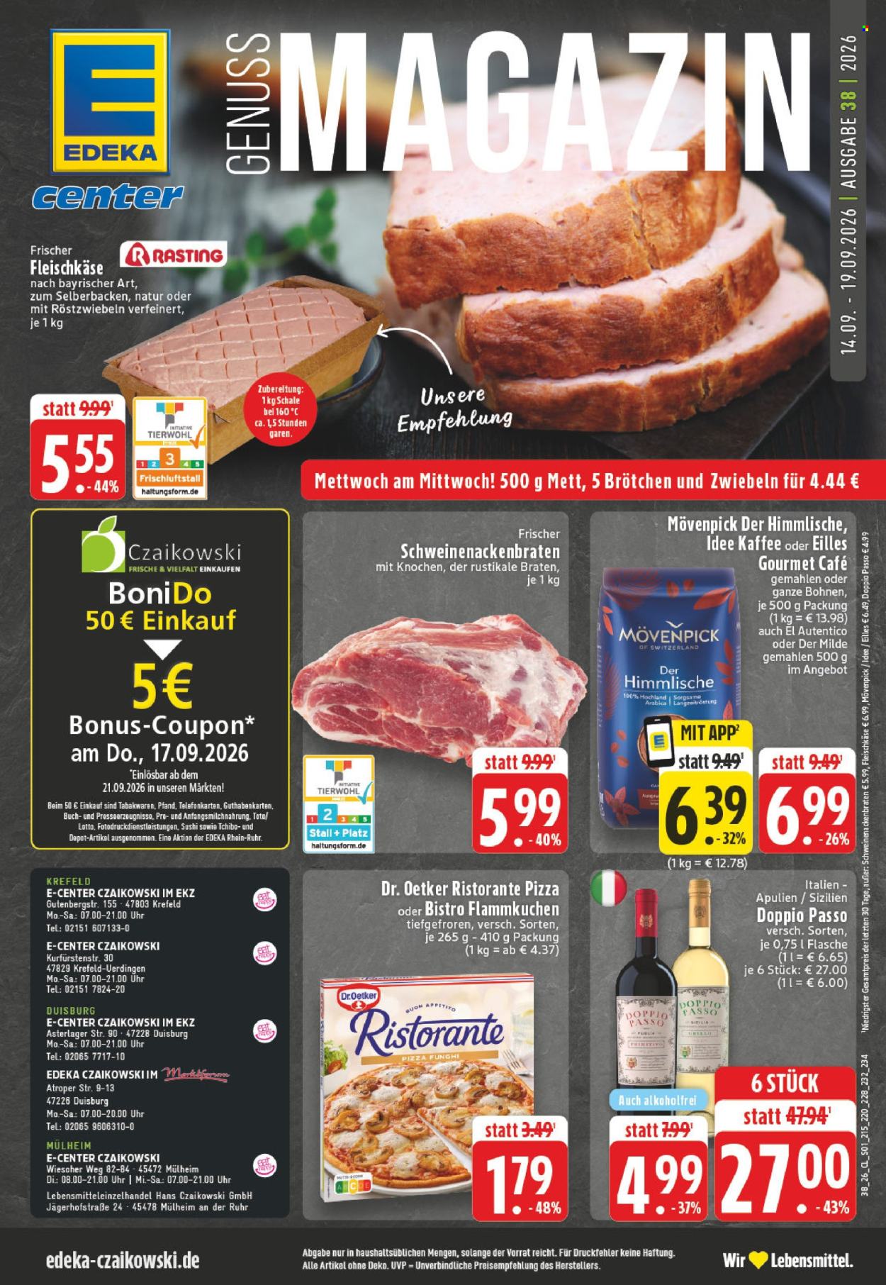 E center Prospekte  - 14.09.2026 - 19.09.2026. Seite 1