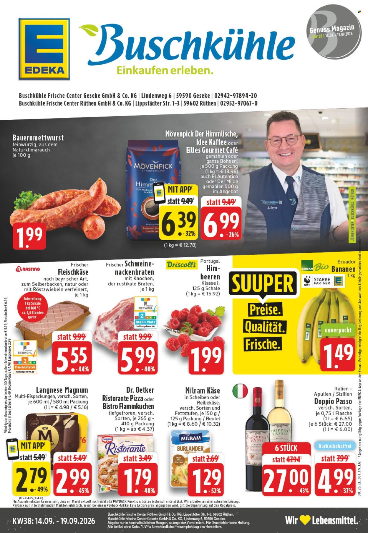 Edeka Prospekte  - 14.09.2026 - 19.09.2026. Seite 1