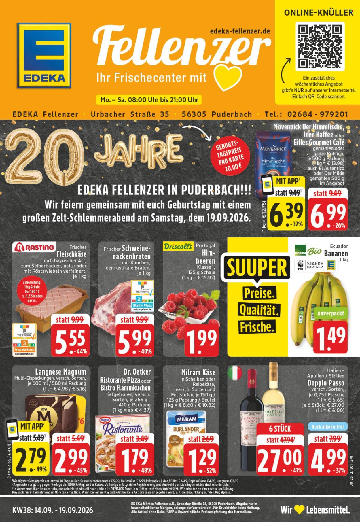 Edeka Prospekte  - 14.09.2026 - 19.09.2026. Seite 1