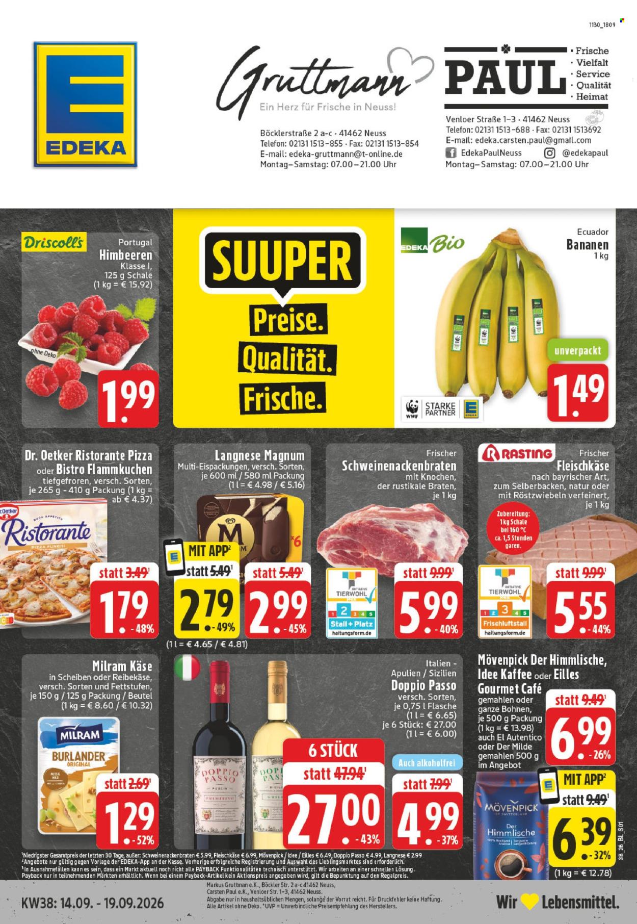 Edeka Prospekte  - 14.09.2026 - 19.09.2026. Seite 1