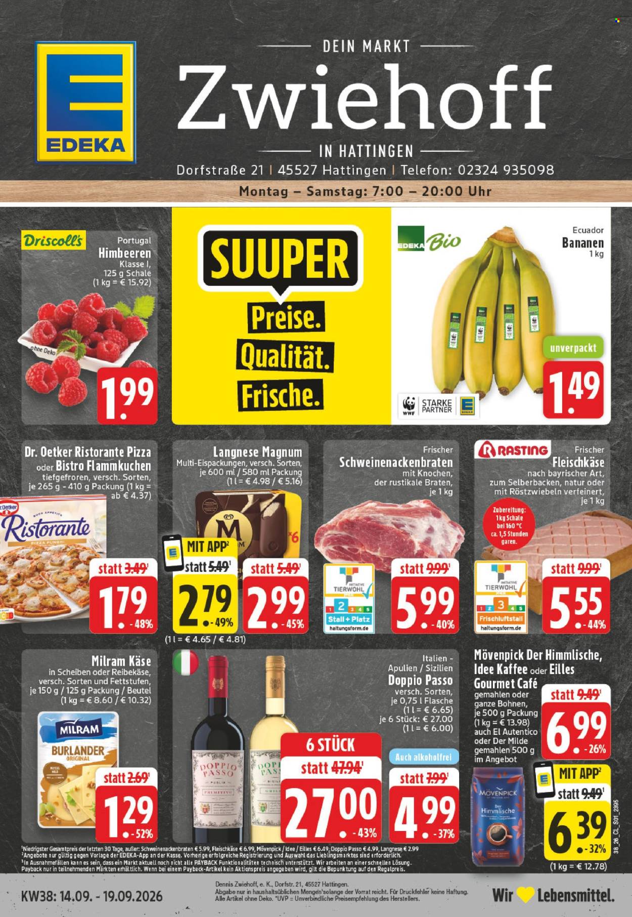 Edeka Prospekte  - 14.09.2026 - 19.09.2026. Seite 1