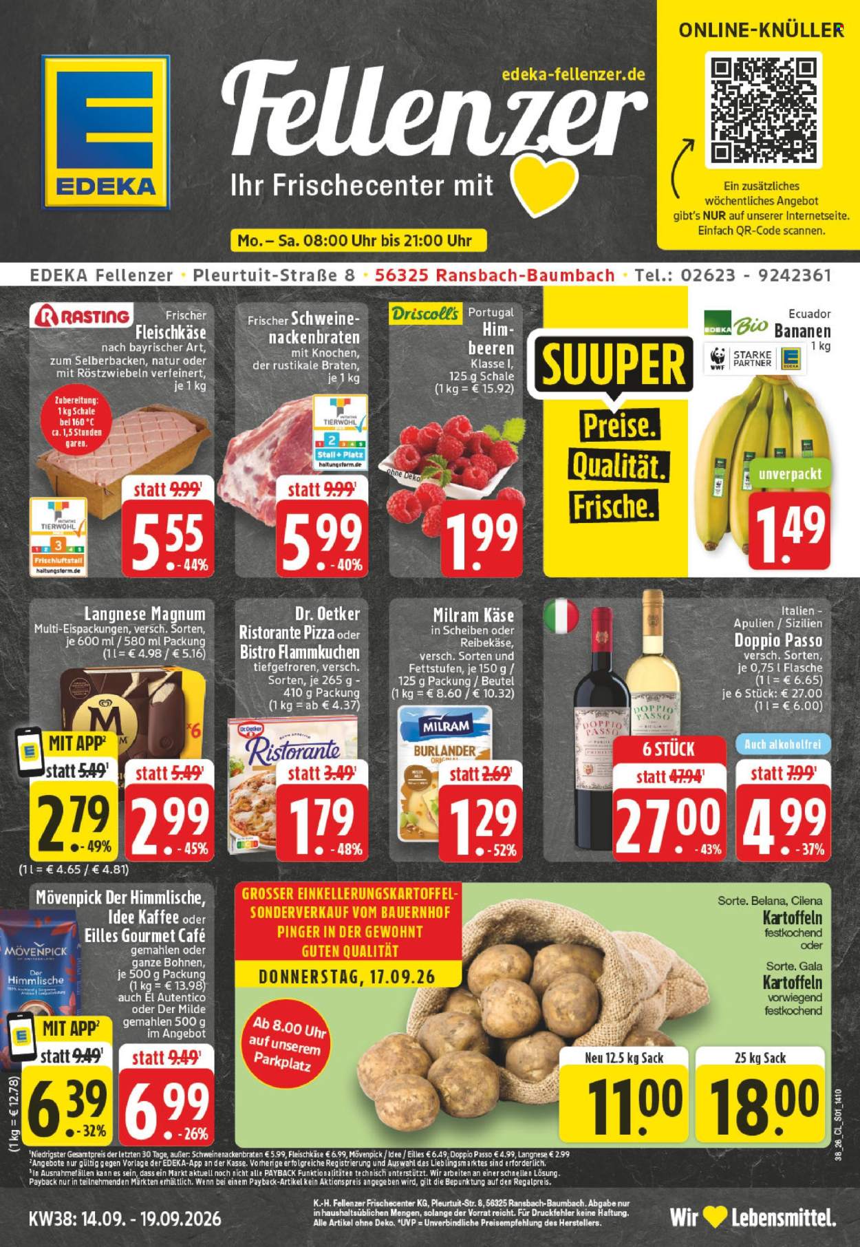 Edeka Prospekte  - 14.09.2026 - 19.09.2026. Seite 1