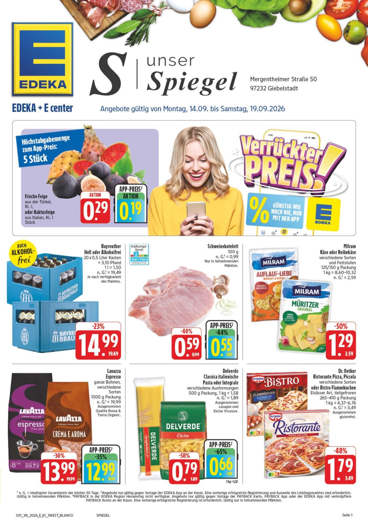 Edeka Prospekte  - 14.09.2026 - 19.09.2026. Seite 1