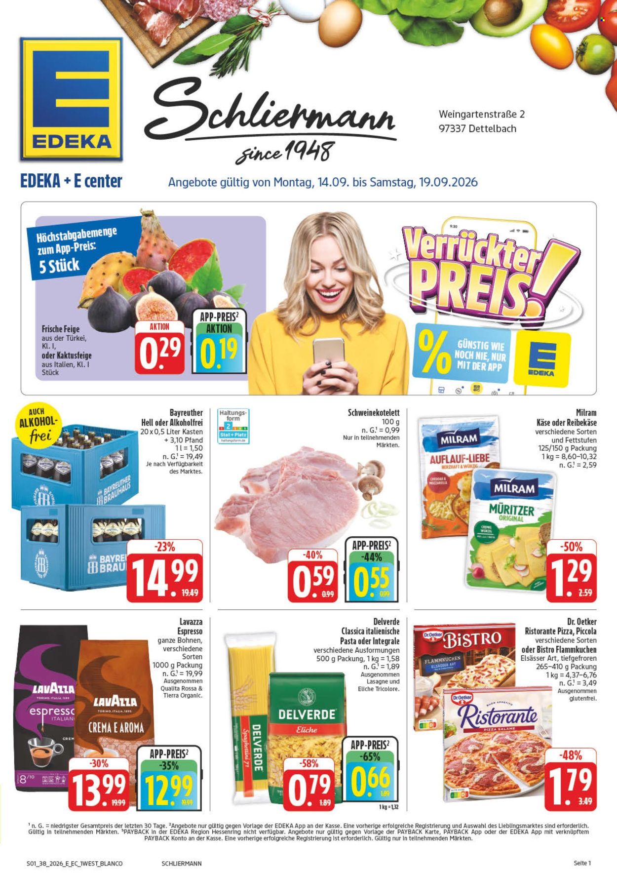 Edeka Prospekte  - 14.09.2026 - 19.09.2026. Seite 1