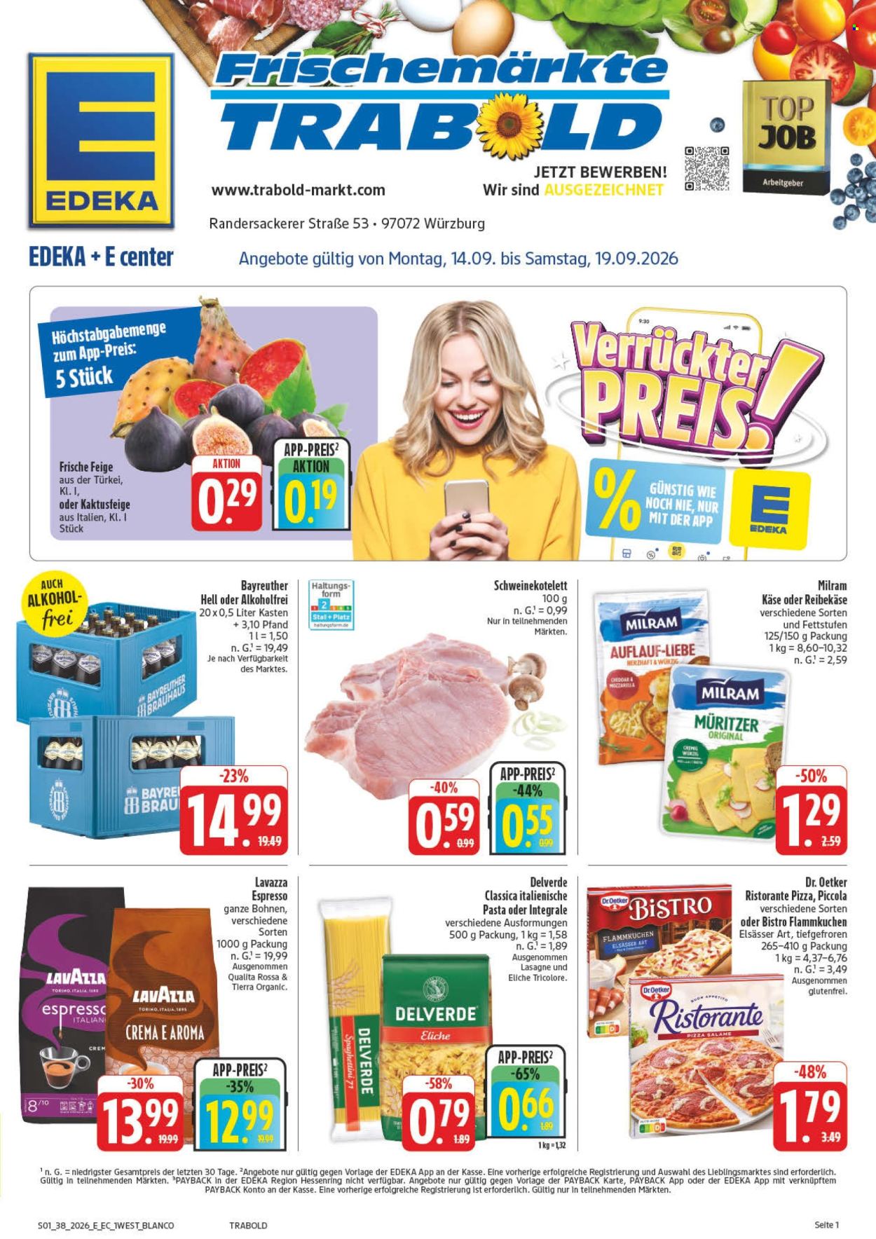 E center Prospekte  - 14.09.2026 - 19.09.2026. Seite 1