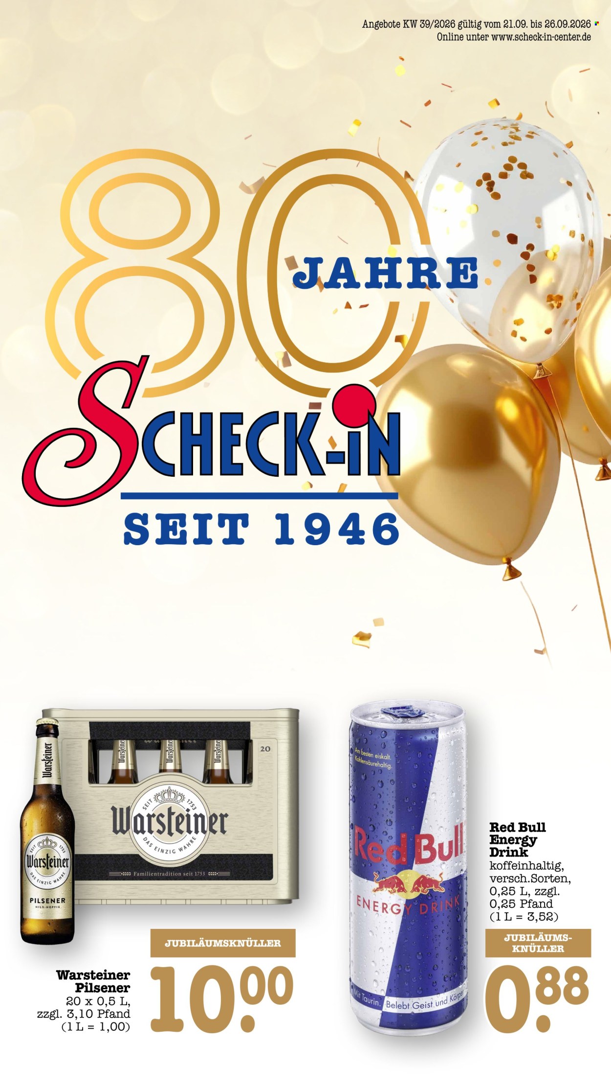 Scheck-in Prospekte  - 21.09.2026 - 26.09.2026. Seite 1