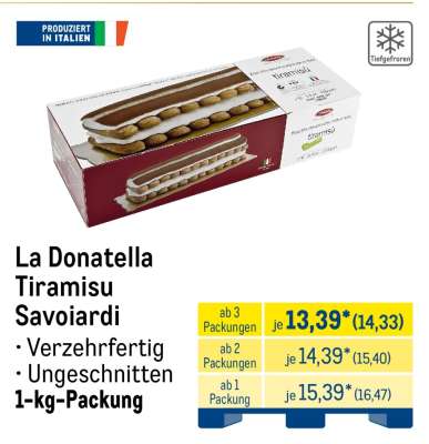 La Donatella Tiramisu Savoiardi