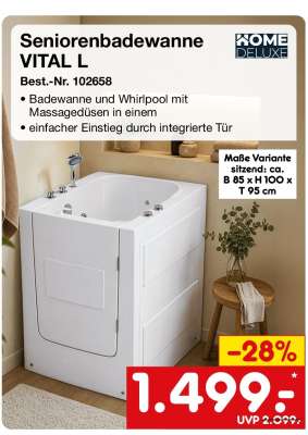 Seniorenbadewanne VITAL L