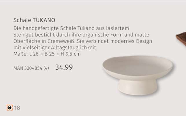 Schale TUKANO