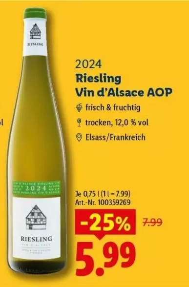 Riesling Vin d'Alsace AOP