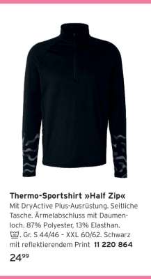 Thermo-Sportshirt »Half Zip«