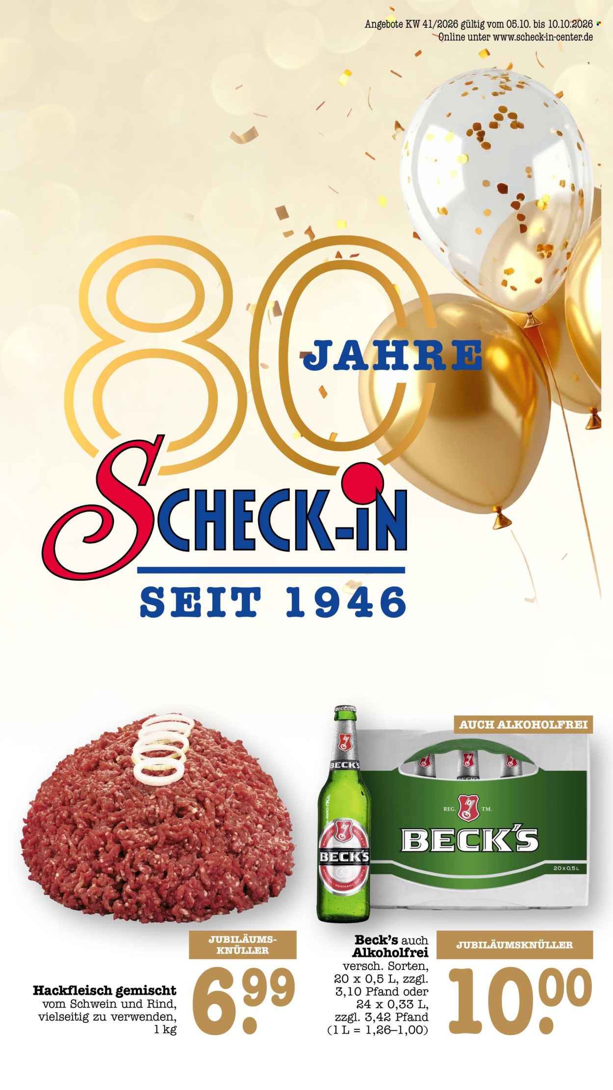 Scheck-in Prospekte  - 5.10.2026 - 10.10.2026. Seite 1