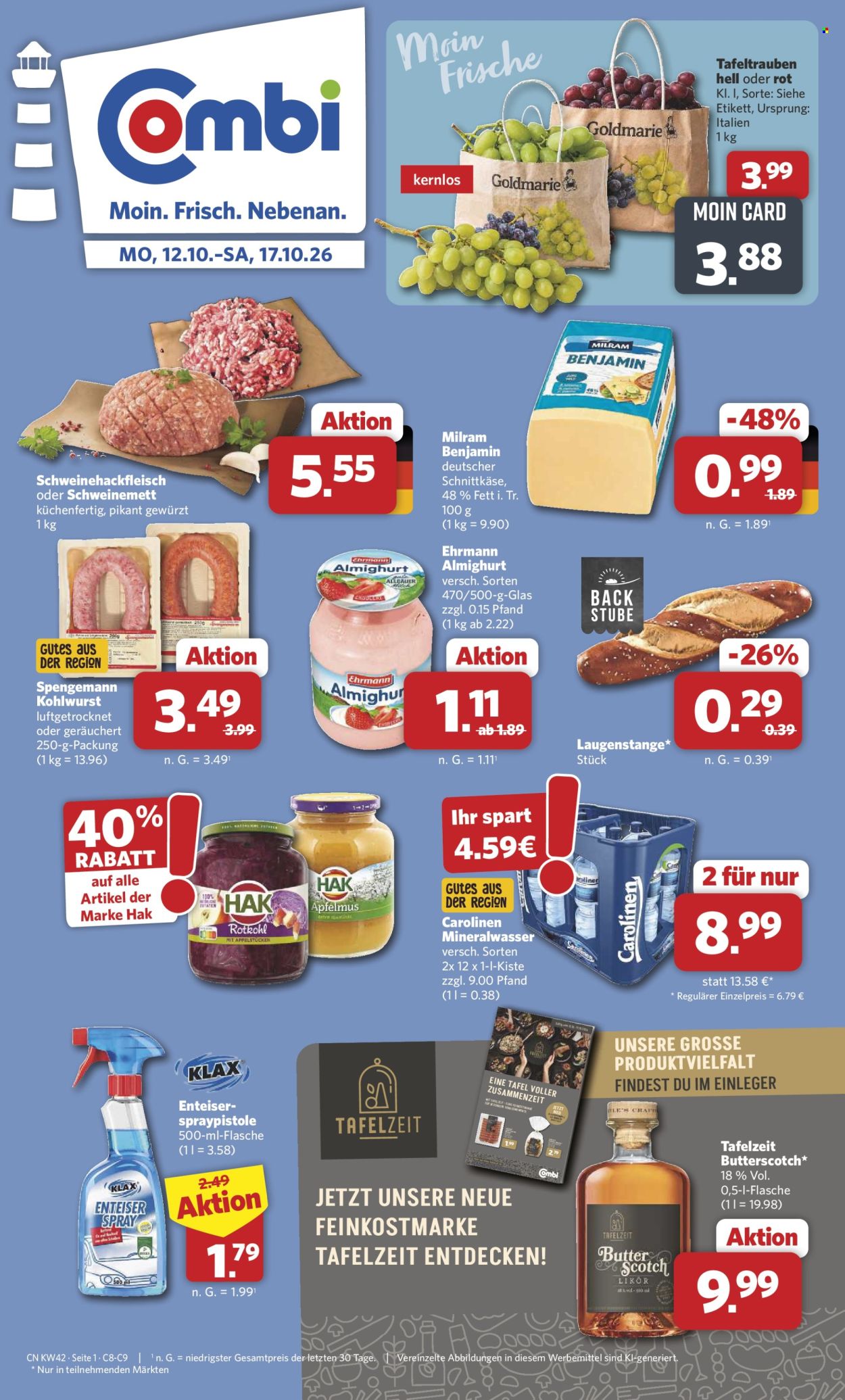 Combi Prospekte  - 12.10.2026 - 17.10.2026. Seite 1